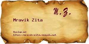 Mravik Zita névjegykártya